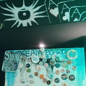 Decorative Button Collection on Dream Board